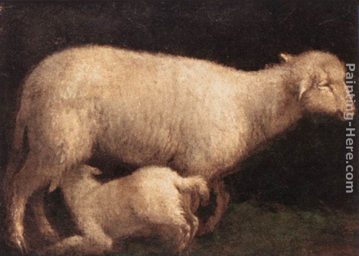 Sheep and Lamb painting - Jacopo Bassano Sheep and Lamb art painting